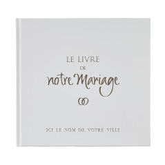 Le Livre de Notre Mariage couverture blanche pelliculée